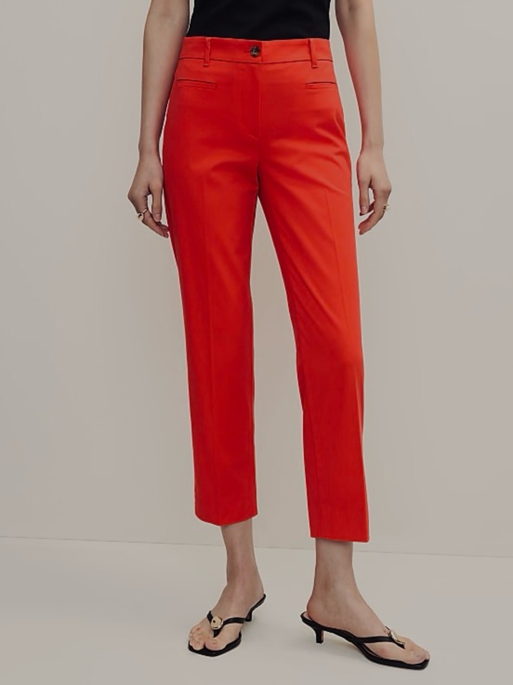 Ann Taylor Women’s Cropped Straight-LegPants in Vibrant Red, Sz 10. NWOT